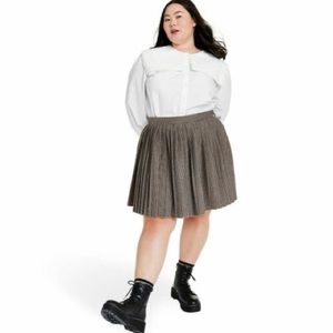 Target x Sandy Liang Checkered Pleated Mini Skirt